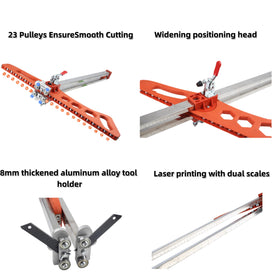 Muscovite drywall cutter two-step cutting process speeds up sizing.