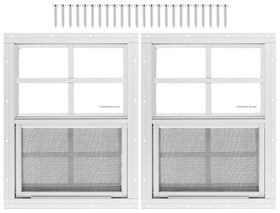 Musselton shed window flush-mount 12x16 for seamless exterior integration and daylight.