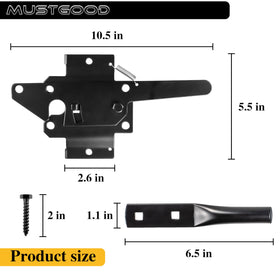 MustGood gate latch durable steel construction withstands weather and years of use.
