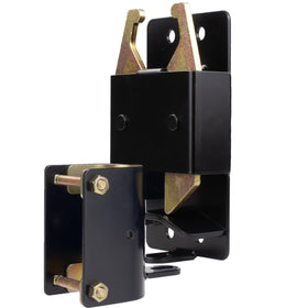 MustGood heavy duty farm gate latch front view for outdoor durability.