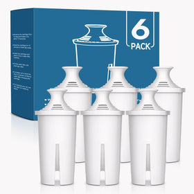 Mutital six-pack water filters for Brita pitchers—compatibility and replacement convenience.