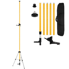 MUTOOP laser pole with extendable rods for precise height setup on site.
