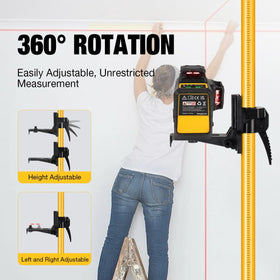 MUTOOP universal mount bracket fits most rotary and line lasers.