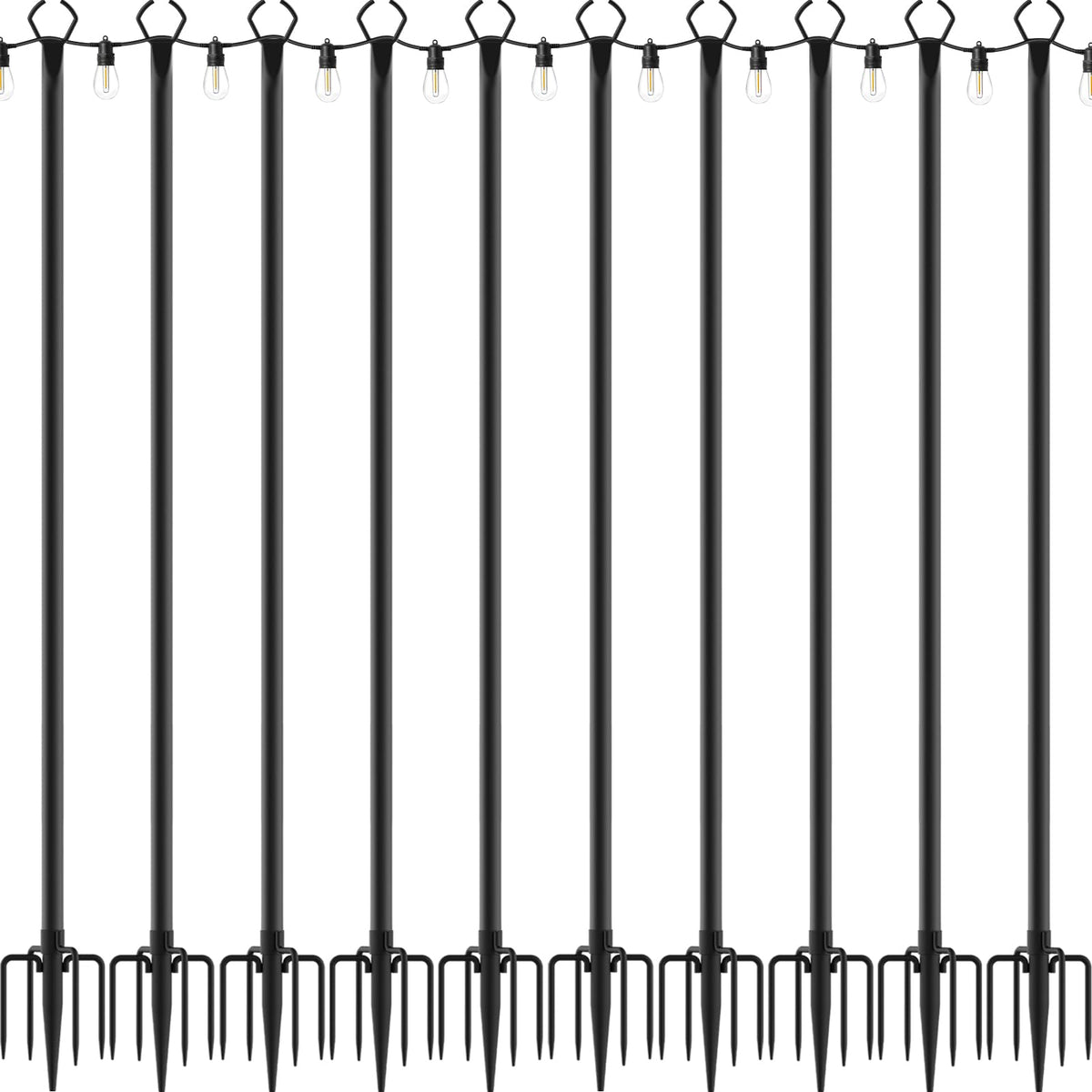 Mutovlin 10ft light pole assembly for easy setup and stable outdoor lighting.