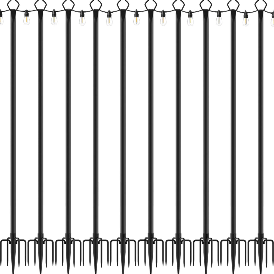 Mutovlin 10ft light pole assembly for easy setup and stable outdoor lighting.