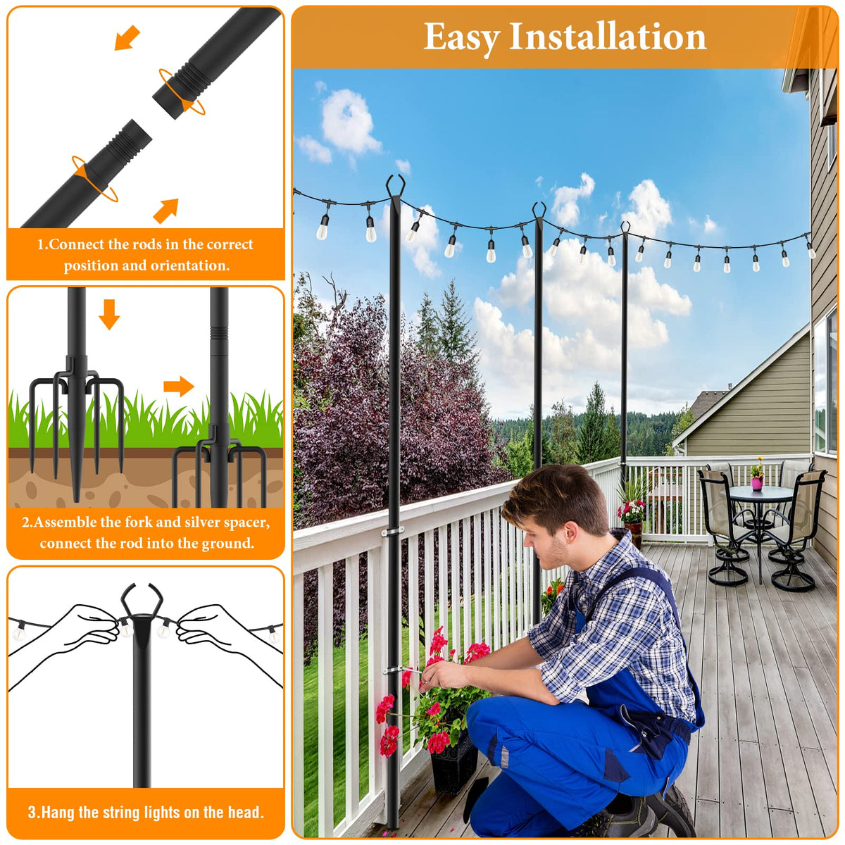 Mutovlin setup on deck or garden enhances outdoor decoration flexibility.