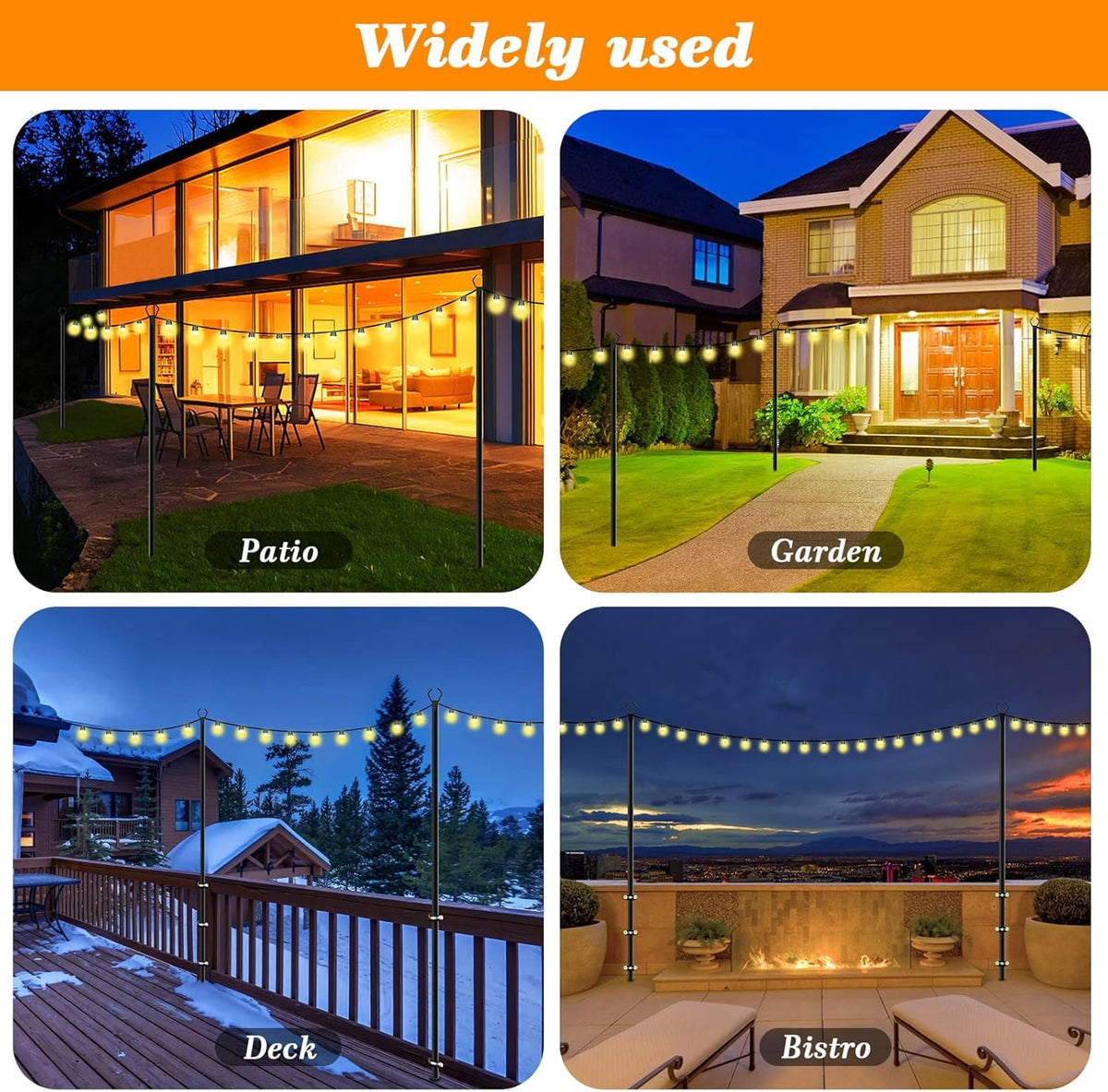 Mutovlin durable metal pole with waterproof coating withstands sun and rain.