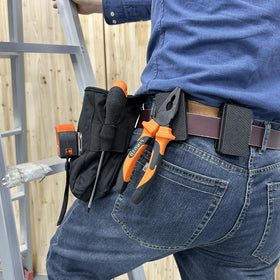 MUTUACTOR dual-locking belt clip for quick, secure attachment