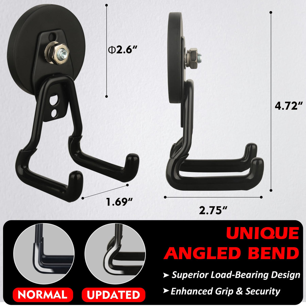 MUTUACTOR magnetic hook securely holding a cordless impact driver