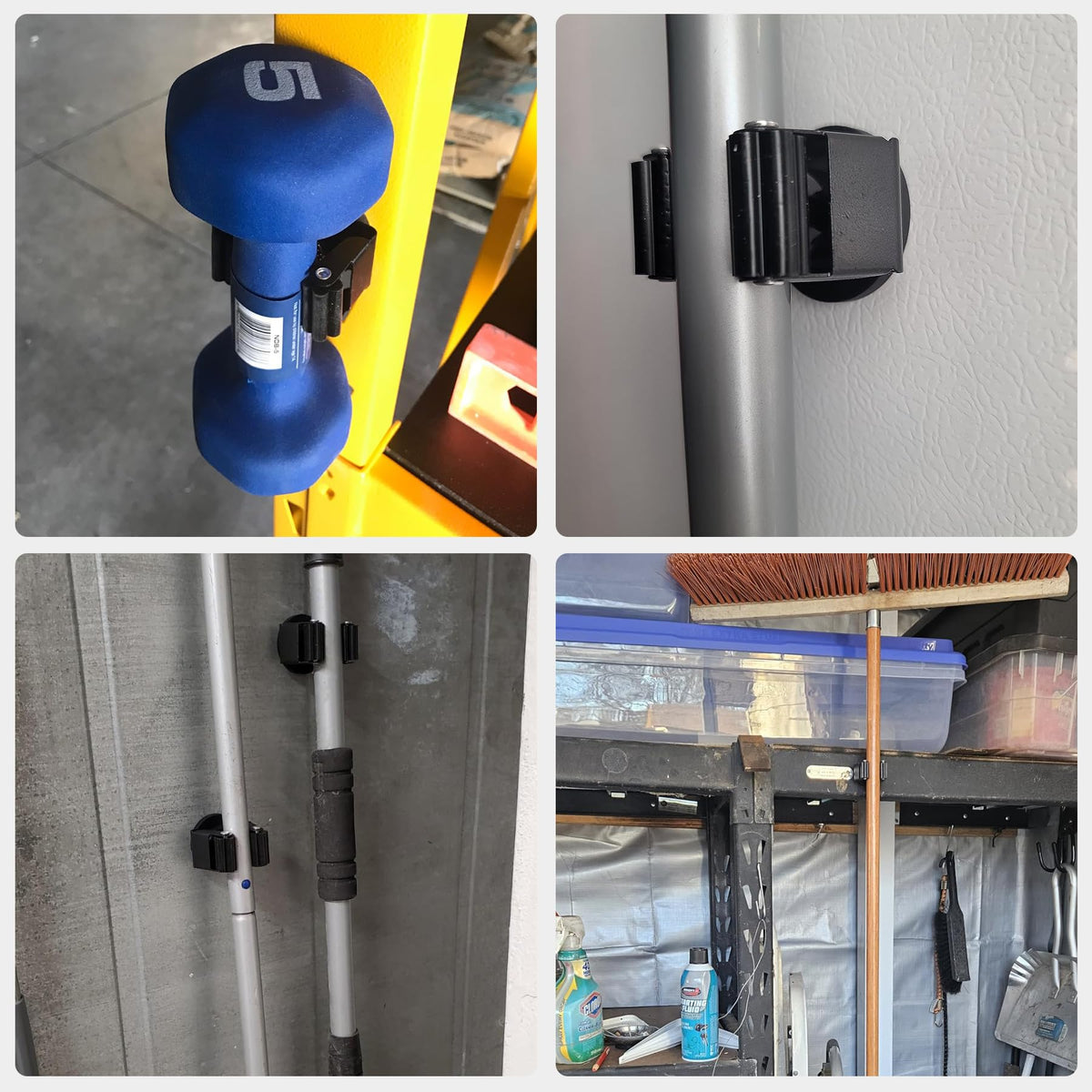 MUTUACTOR universal magnetic clips for brushes, rags, and gloves.