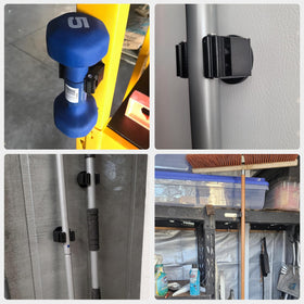 MUTUACTOR universal magnetic clips for brushes, rags, and gloves.