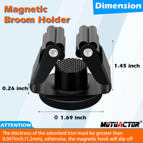 MUTUACTOR wall-mount instant install, keeps dusters and cleaning utensils organized.