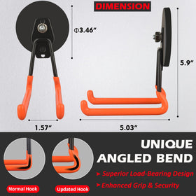 Mutuactor wall-mount tool box secured by a magnetic hook.