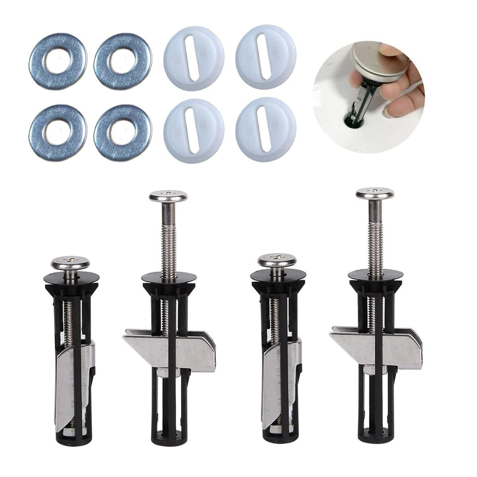 MUU universal toilet seat bolt kit front view with quick-release design