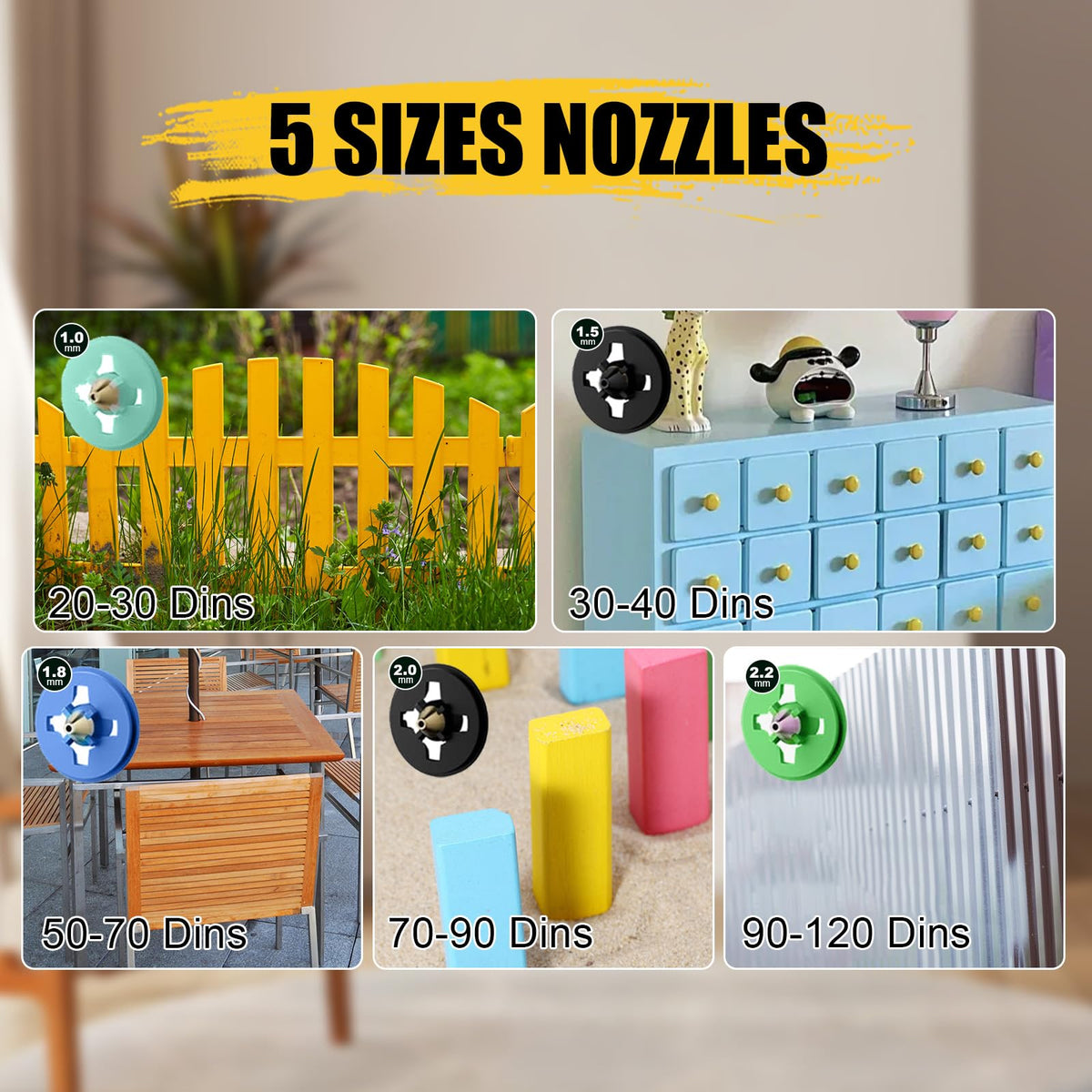 Muylux sprayer ideal for cabinets, walls, fences, and outdoor furniture