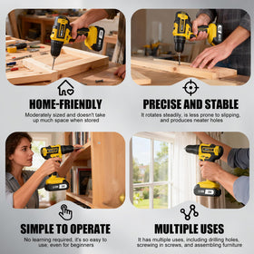 Muylux cordless drill 70pcs bits offer versatility for wood, plastic, and metal projects.