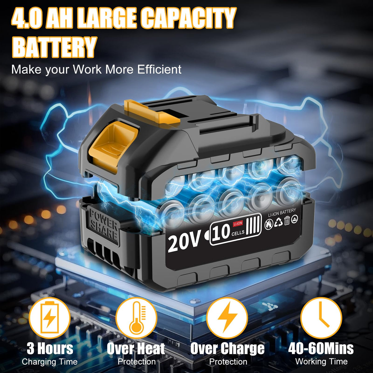 Muylux durable build showcases high torque for demanding tasks.