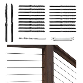 Muzata left-hand 1/8 inch swage lag screws for clean, tension-friendly cable runs.