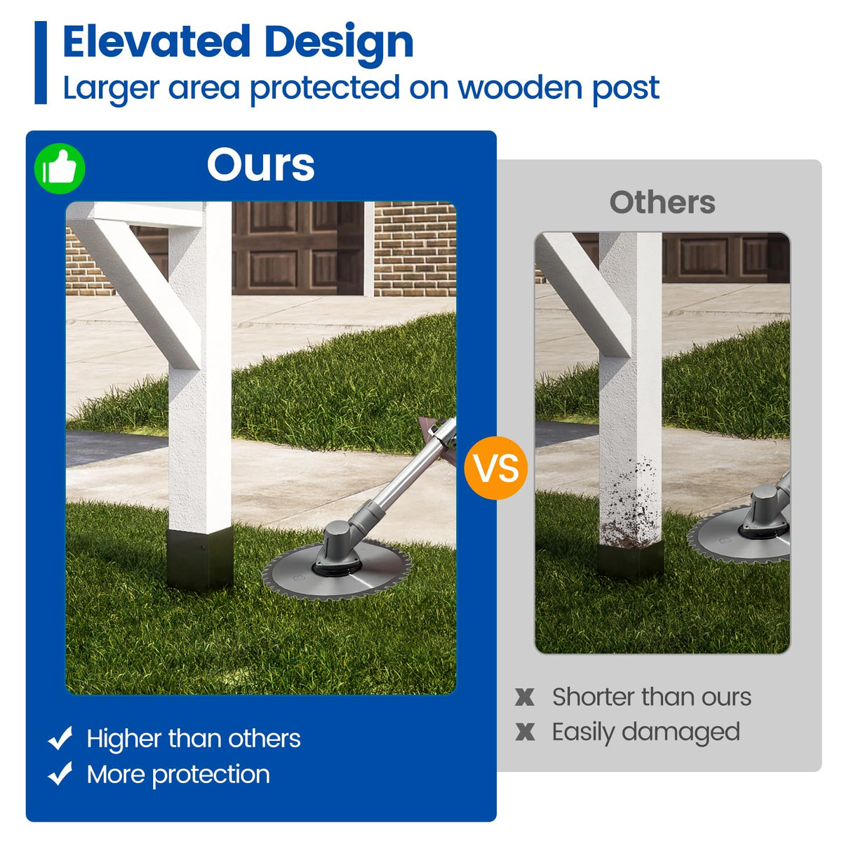 Muzata post protector adjustable 3.5–6 inch fit shown on a 4x4 post sleeve