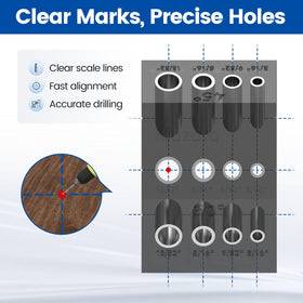 Muzata cable railing guide shows 30-45-90 angles for angled holes.