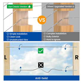 Muzata cable rail kit installation demonstrates a quick setup with included tools.