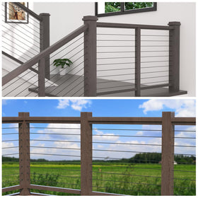 Muzata protective sleeve provides clean, finished deck railing