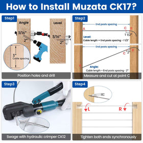 Muzata CT24 drill guide aids precise holes for angled stairs.