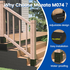 Muzata durable carbon steel with black coating offers rust protection in wet conditions