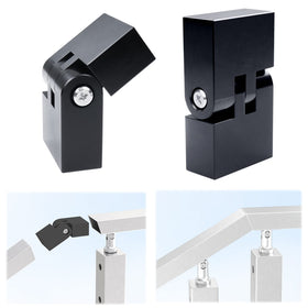 Muzata HA23 vertical pivot connector for HT10/HT14 handrails, supports versatile stair angles.