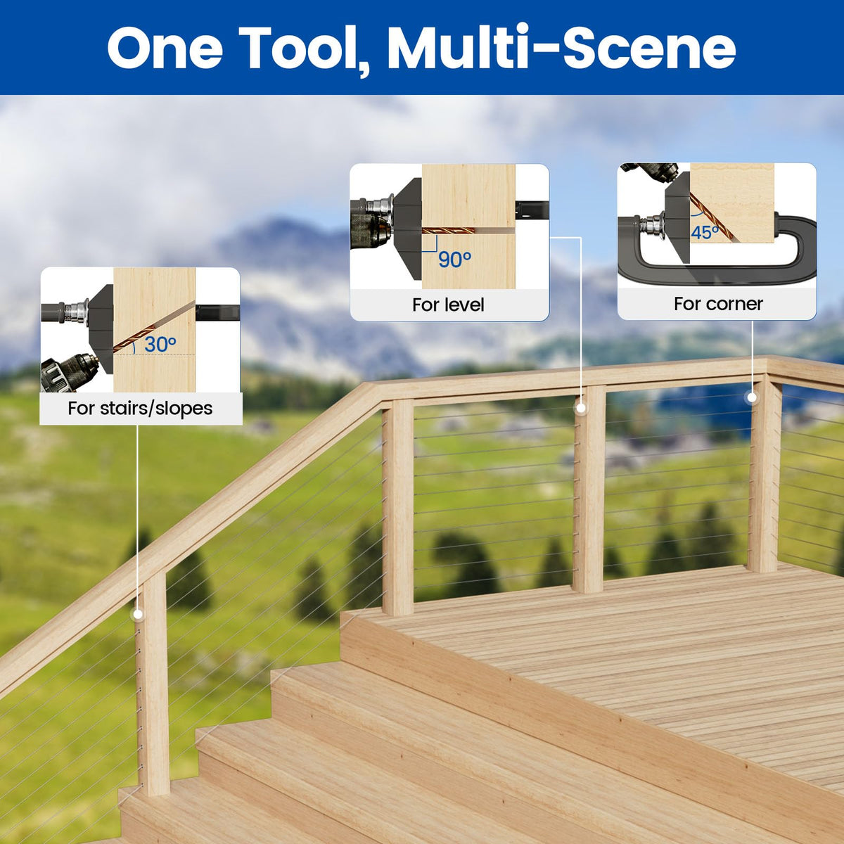 Muzata hardware hole sizes 11mm to 4.8mm for versatile rails.