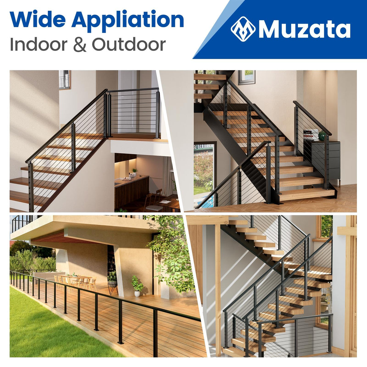 Muzata HT10 ideal for indoor or outdoor deck and stairs.