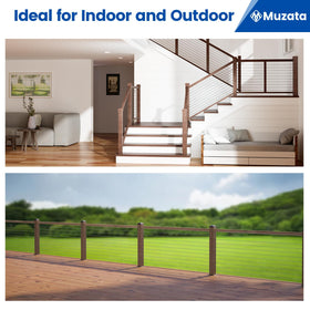 Muzata post with screws demo shows secure, stylish railing integration.