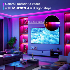 Muzata LED channel end caps ensure secure finish