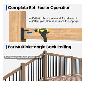 Muzata M5 Torx screws ensure strong, rust-resistant fastening for railing builds.