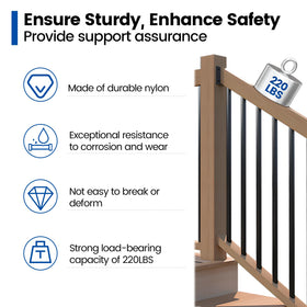 Muzata nylon with 10% fiberglass delivers durable, weather-ready brackets.