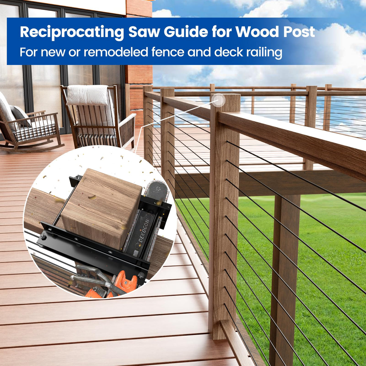 Muzata reciprocating saw guide attachment clean-cuts delivers cleaner finishes.