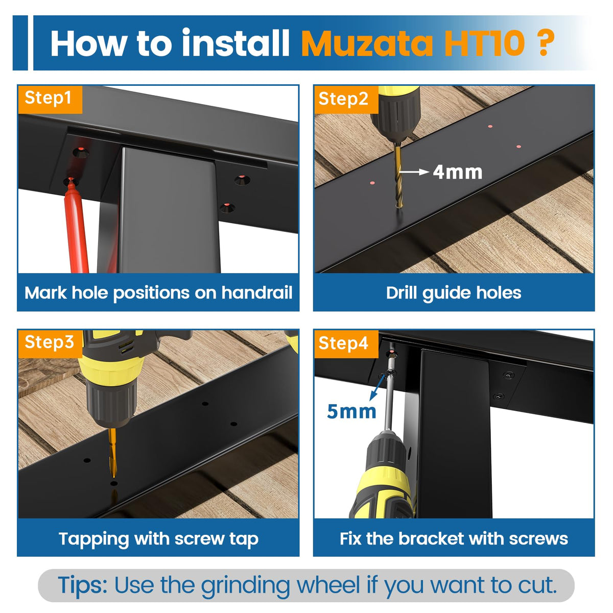 Muzata RWS1 post kit complements HT10 for a sturdy railing system