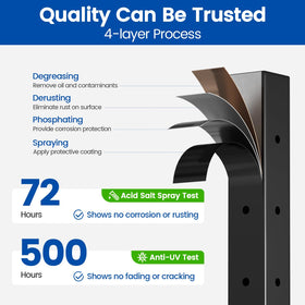 Muzata stainless steel corner post with weatherproof finish for long outdoor life