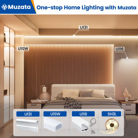 Muzata U1SW kit includes ten channels, covers, end caps, and mounting clips.