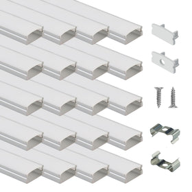 Muzata U1SW LED channel 2m with silver finish for even diffusion