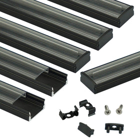 Muzata U1SW black LED channel ready for a sleek, elegant installation