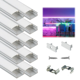 Muzata U1SW LED channel with milky cover for evenly diffused lighting