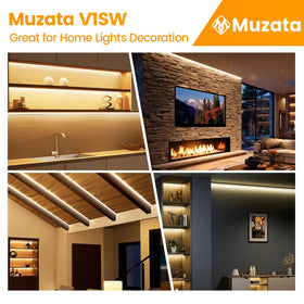 Muzata V1SW lighting in living room creates festive ambiance