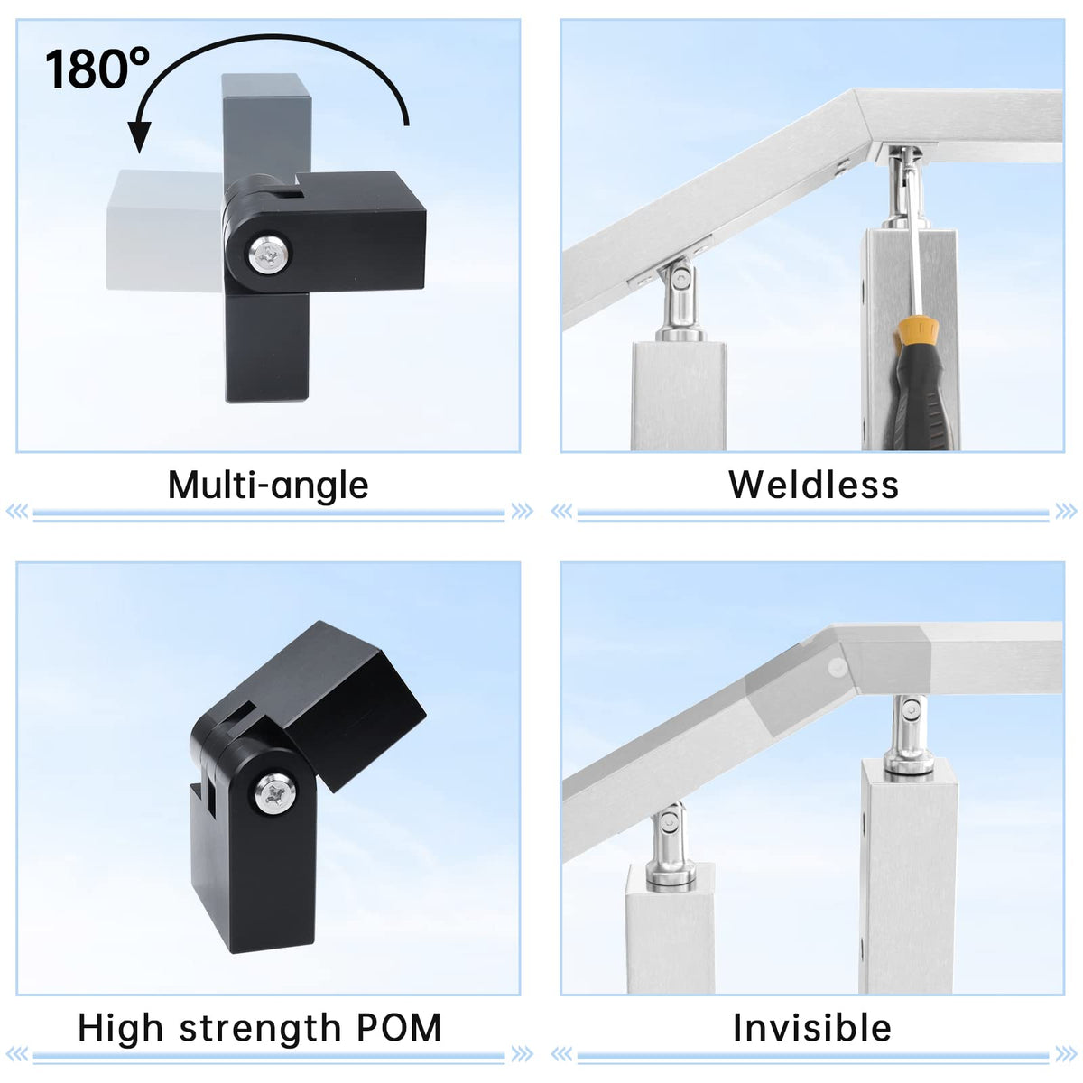 Muzata weldless installation kit with screws and cobalt bits for easy setup.