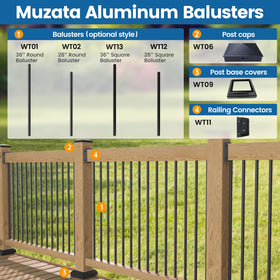 Muzata multi-angle brackets suit level and stair railing projects with ease.
