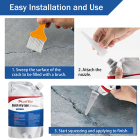MuzeFansi Cement Crack Sealant fully cured within 24-48 hours after application