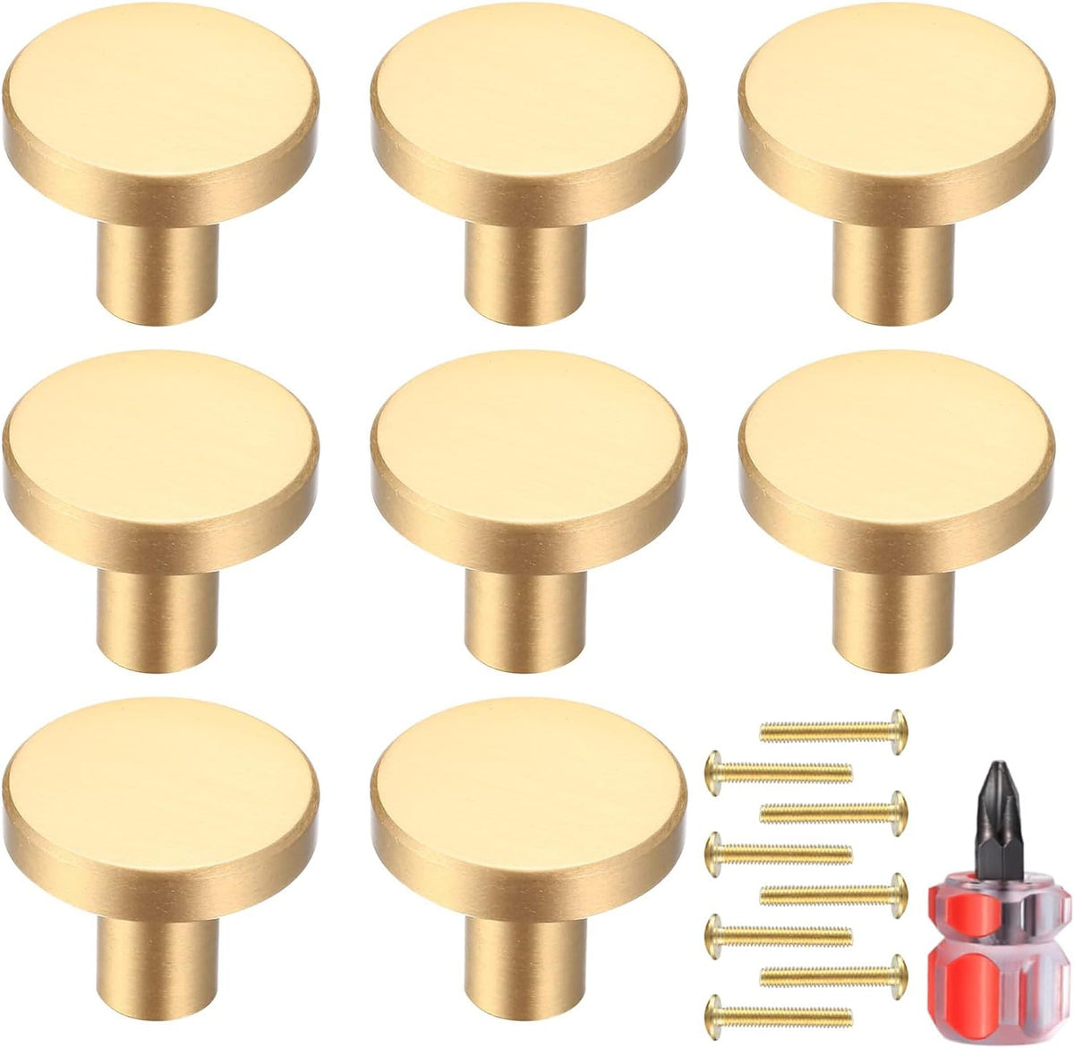 MUZHUPGUZ gold cabinet knobs set with brushed brass finish boosts furniture style.