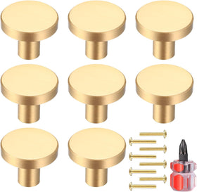 MUZHUPGUZ gold cabinet knobs set with brushed brass finish boosts furniture style.
