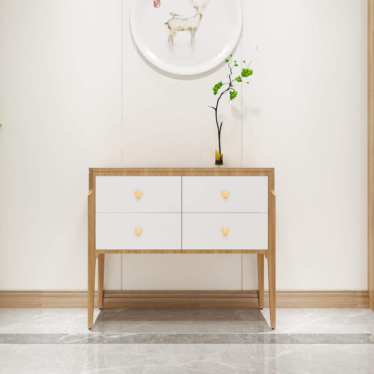 MUZHUPGUZ shiny brass finish adds reflective elegance to cabinets.