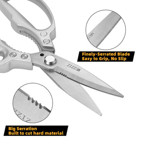 Muzziz scissors cutting cardboard quickly for packaging tasks.